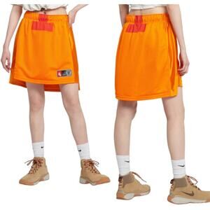 Nike Lab Collection Hi-Low Mini Football Skirt Orange Peel Women's Size L NWT